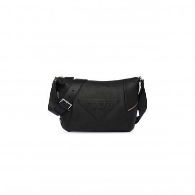 PRADA LEATHER PEBBLED LEATHER CROSSBODY BAG 2VH165 (26*23*11cm) PRADA LEATHER PEBBLED LEATHER CROSSBODY BAG 2VH165 (26*23*11cm)